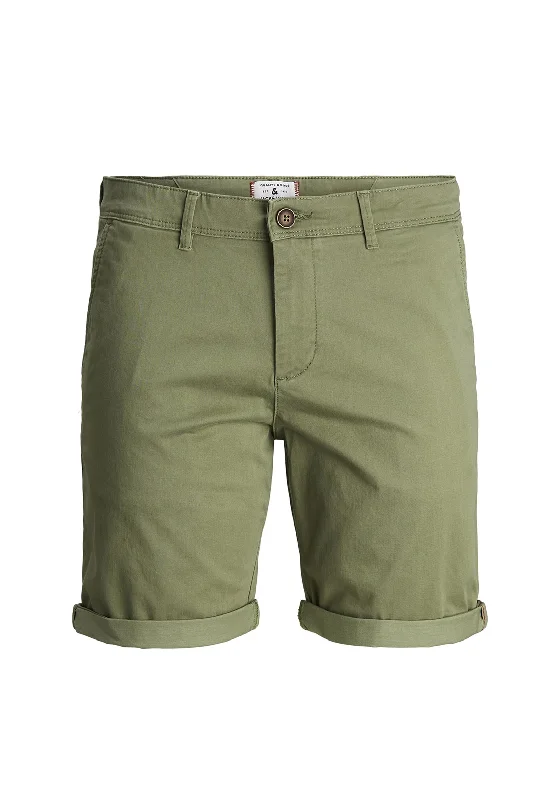 Spring Shorts for Men-Jack & Jones Bowie Chino Shorts, Deep Lichen Green