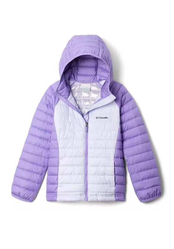 Personalized Jackets for Women-Columbia Girls Powder Lite II Hooded Coat, Paisley Purple