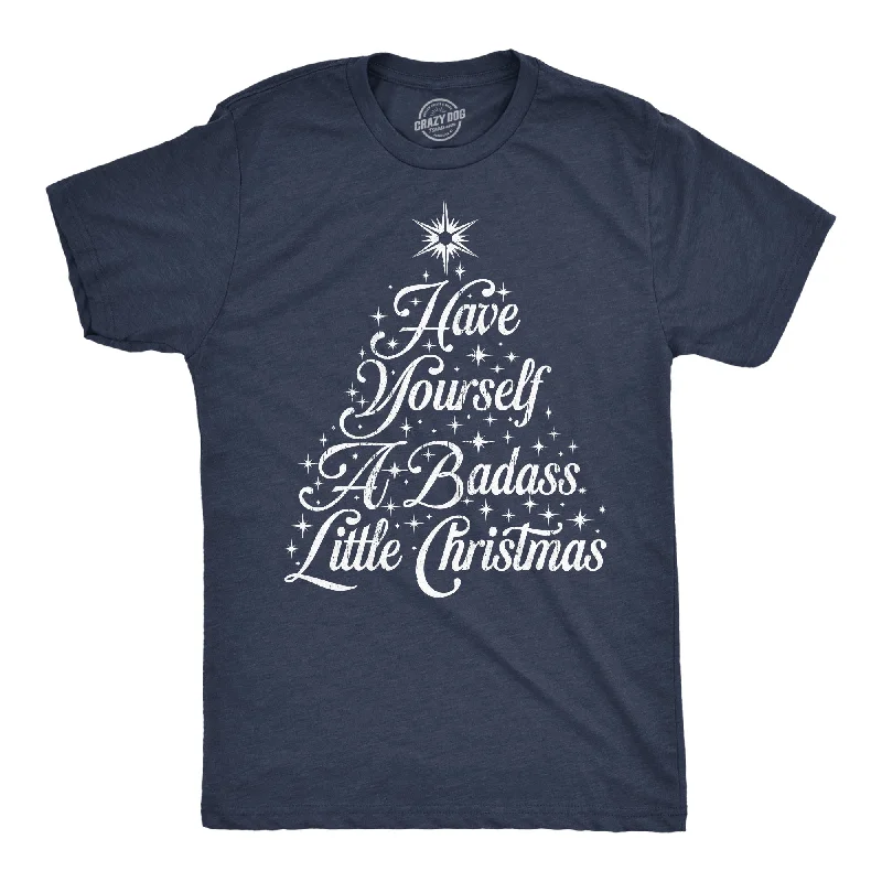 Breathable T-Shirt for Women-Have Yourself A Badass Little Christmas Men's T Shirt