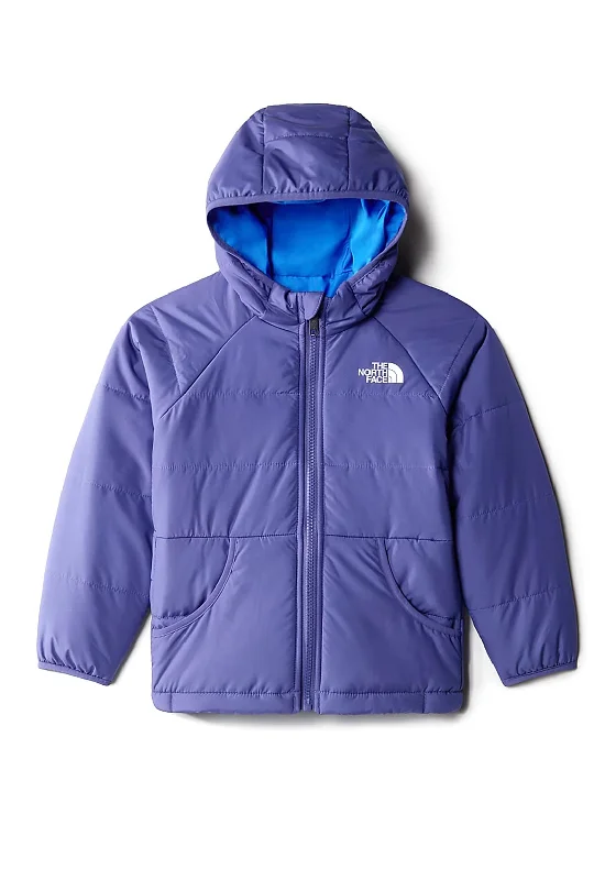 Army Jackets for Women-The North Face Kids Reversible Perrito Hooded Jacket, Cave Blue