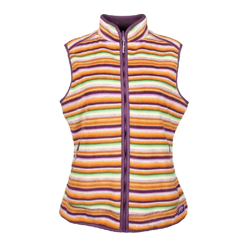 Biker Jackets for Women-"Hooey Ladies Reversible Fleece Vest" Purple