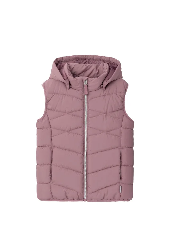 Branded Jackets for Women-Name It Older Girls Memphis Gilet, Wistful Mauve