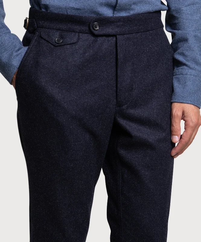 Suede Pants for Men-Flannel Dinner Trousers