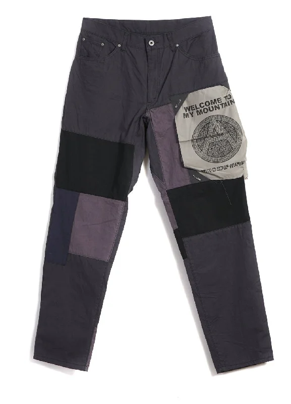 Theater Pants for Women-PATCHWORK PANTS | Grey