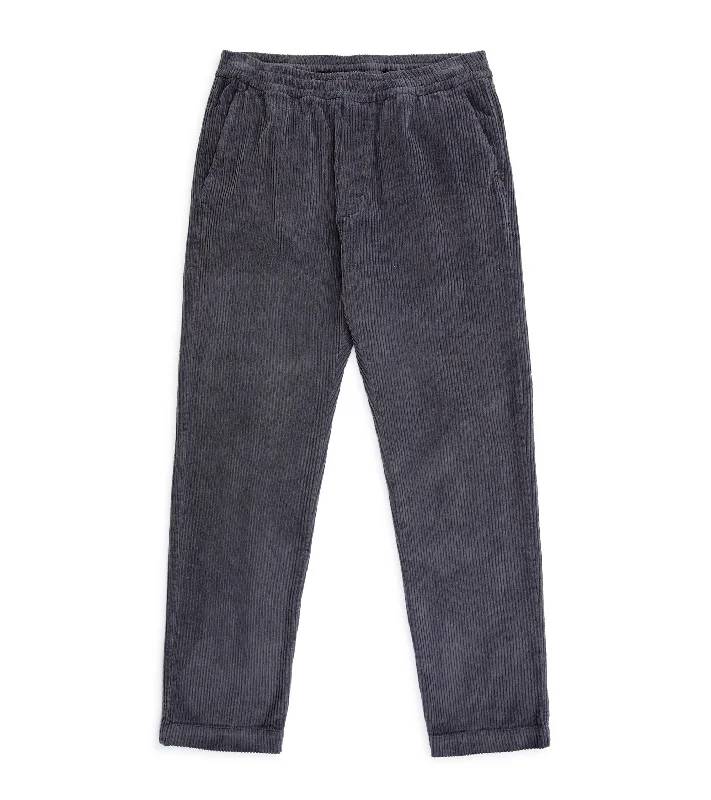 Velvet Pants for Men-Barena Tosador Demi Cotton Cord Easy Trousers: Grey