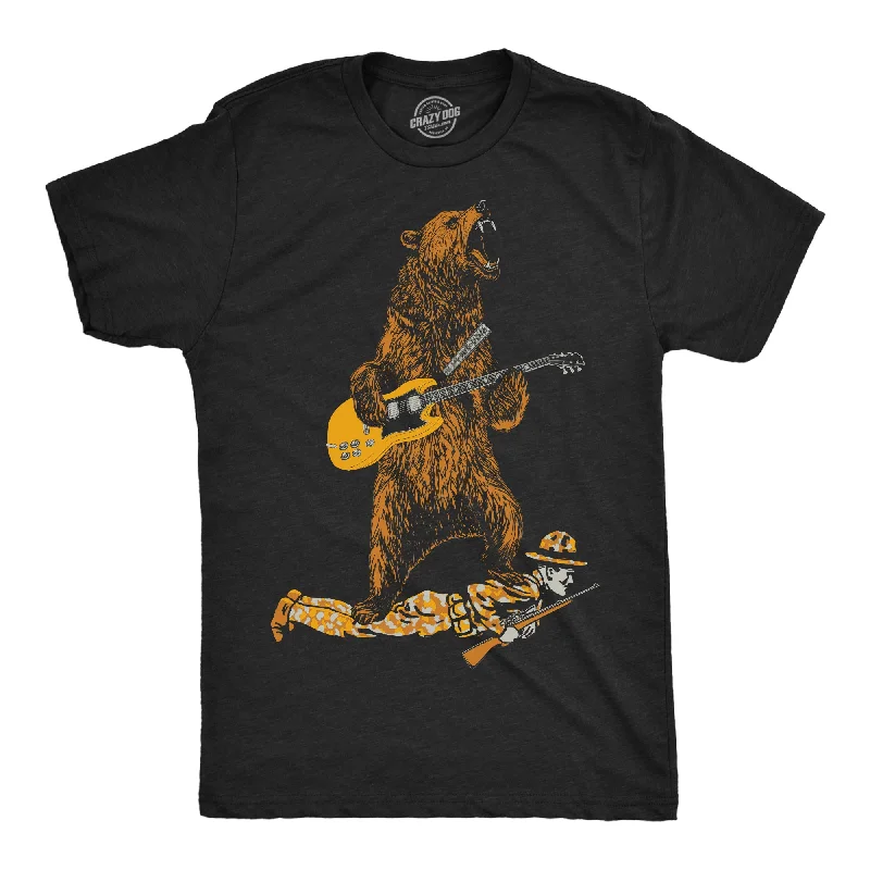 Band T-Shirt for Women-Guitar Bear Men's T Shirt