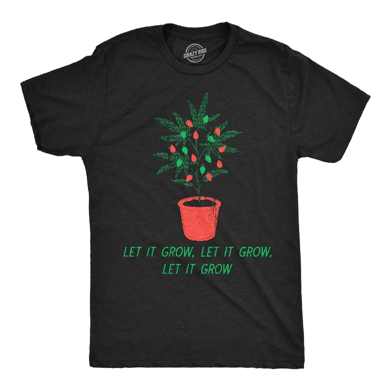 Breathable T-Shirt for Men-Let It Grow Men's T Shirt