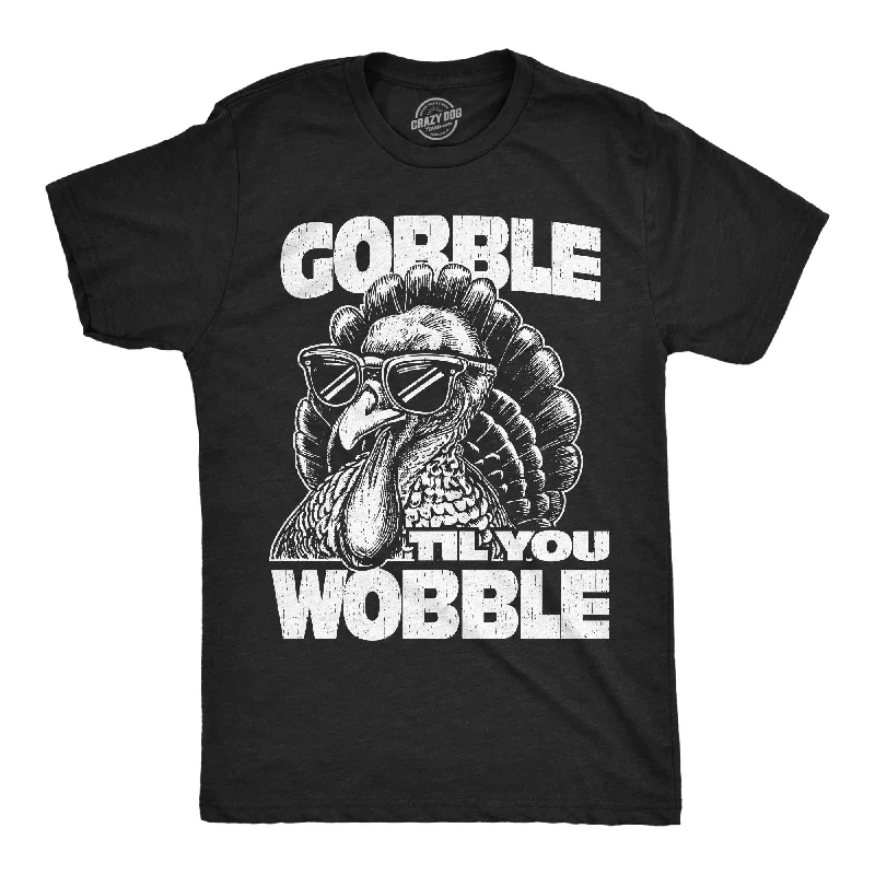 Fall T-Shirt for Men-Gobble Til You Wobble Men's T Shirt