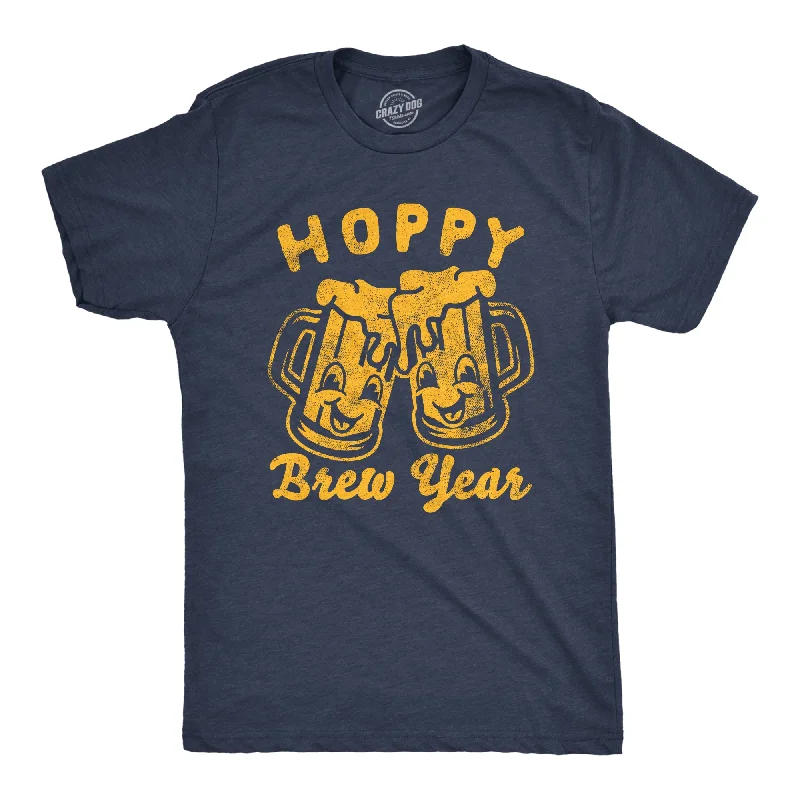 Plus Size T-Shirt for Women-Hoppy Brew Year Men's T Shirt