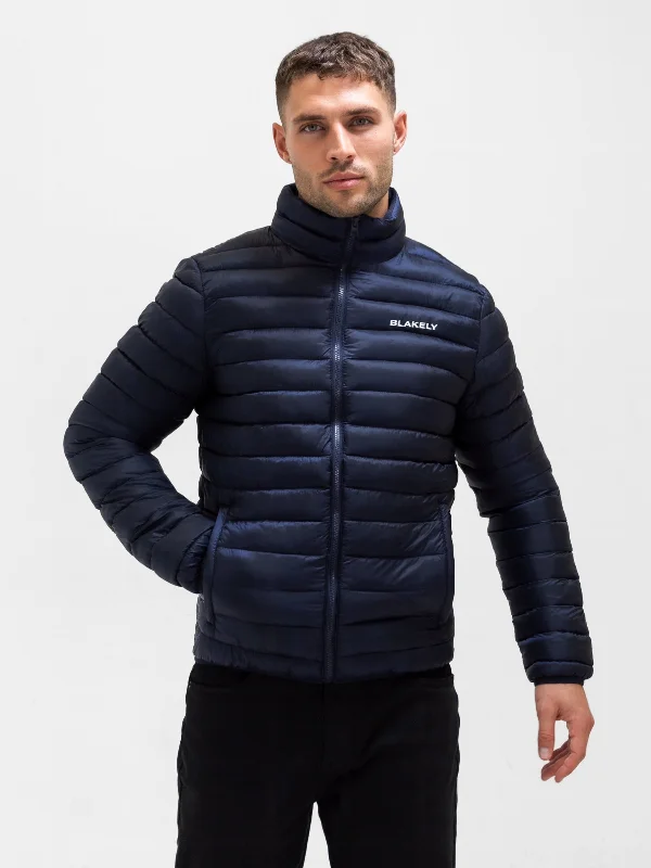 Waterproof Softshell Jackets for Men-Lucas Lightweight Puffer Jacket - Navy