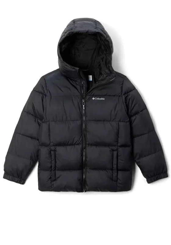 Lightweight Jackets for Men-Columbia Kids Puffect II Hooded Jacket, Black