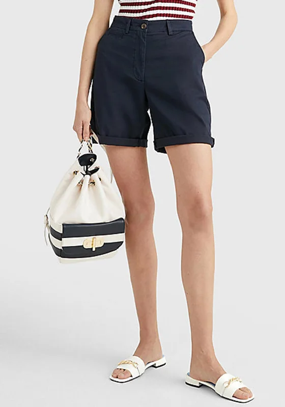 Anniversary Shorts for Women-Tommy Hilfiger Womens Chino Shorts, Desert Sky