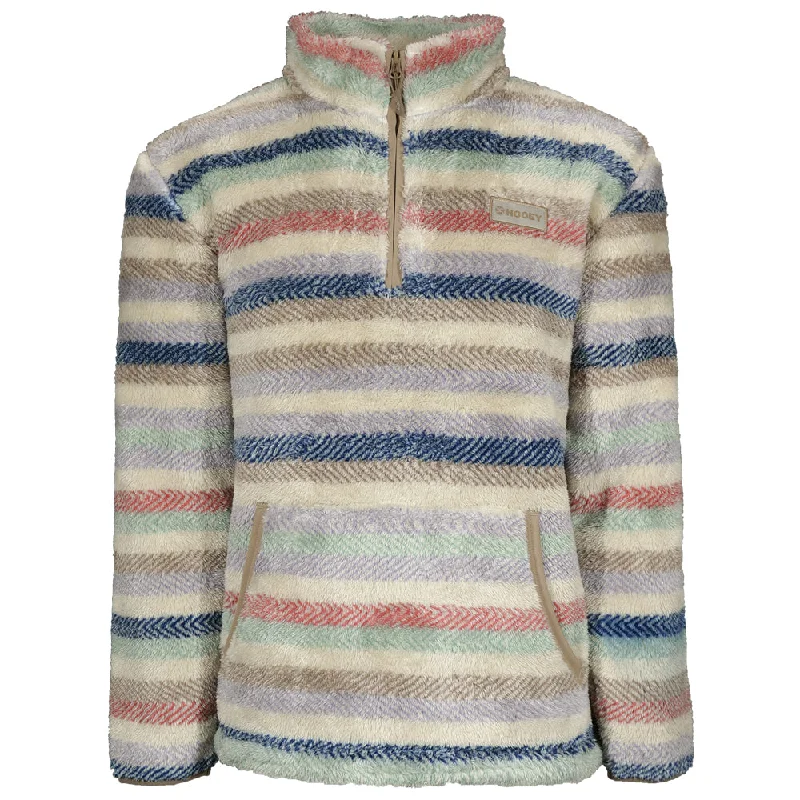 Elegant Jackets for Men-"Hooey Fleece Pullover" Baja/Stripe