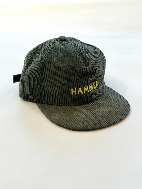 Bucket Hat for Women-Corduroy Slate Cactus Green Hammer Hat