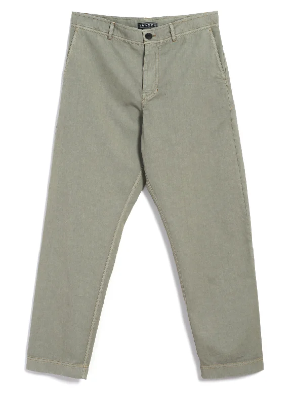 Snow Pants for Women-TYGE | Wide Cut Cropped Trousers | Light Sage