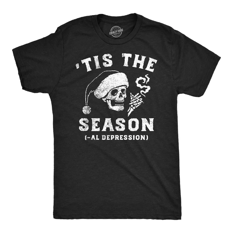 Anti-Wrinkle T-Shirt for Men-Tis The Seasonal Depression Men's T Shirt