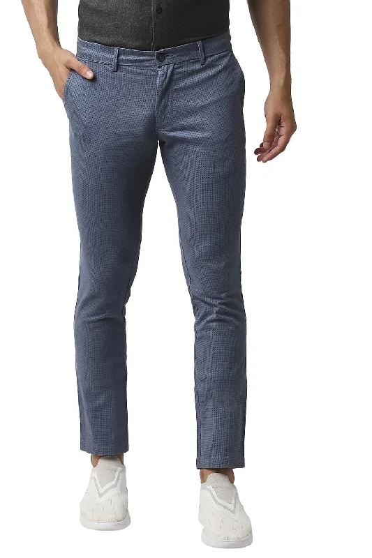 Thermal Pants for Women-Tapered Fit Stretch Printed Trousers