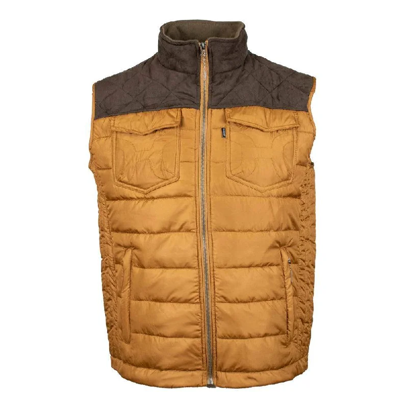 Promotional Jackets for Men-"Hooey Packable Vest" Tan/Brown