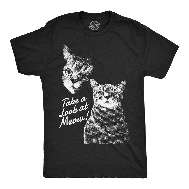 Travel T-Shirt for Men-Take A Loot At Meow Men's T Shirt