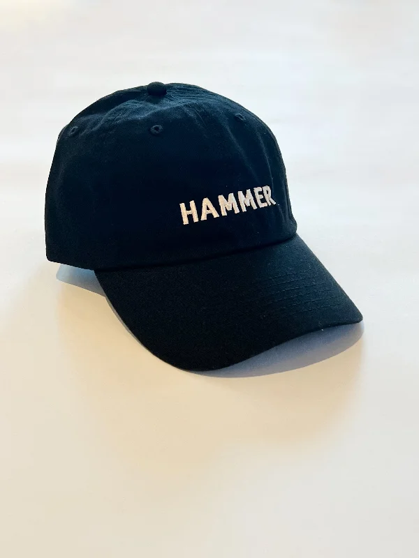 Snapback Hat for Men-Hammer Hat Black with Beige