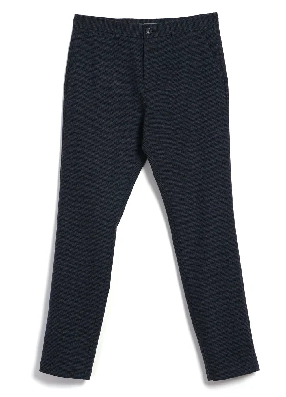 Fleece Lined Pants for Men-FRED | Regular Cut Trousers | Midnight