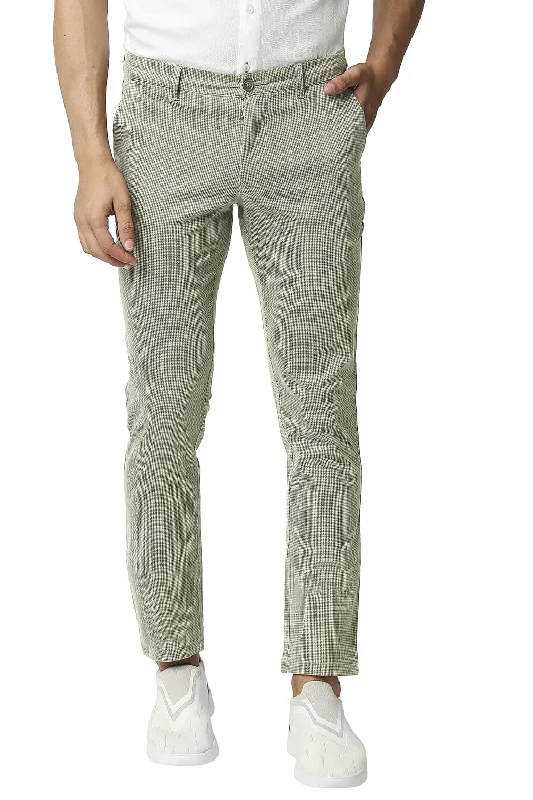 Streetwear Pants for Women-Tapered Fit Stretch Printed Trousers