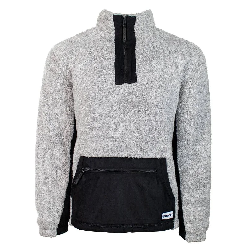 Name Jackets for Men-"Hooey Fleece Pullover" Grey w/Black Detailing