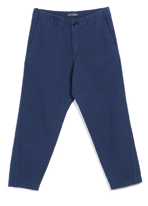 Festival Pants for Women-TRYGVE | Wide Cut Cropped Trousers | Blue