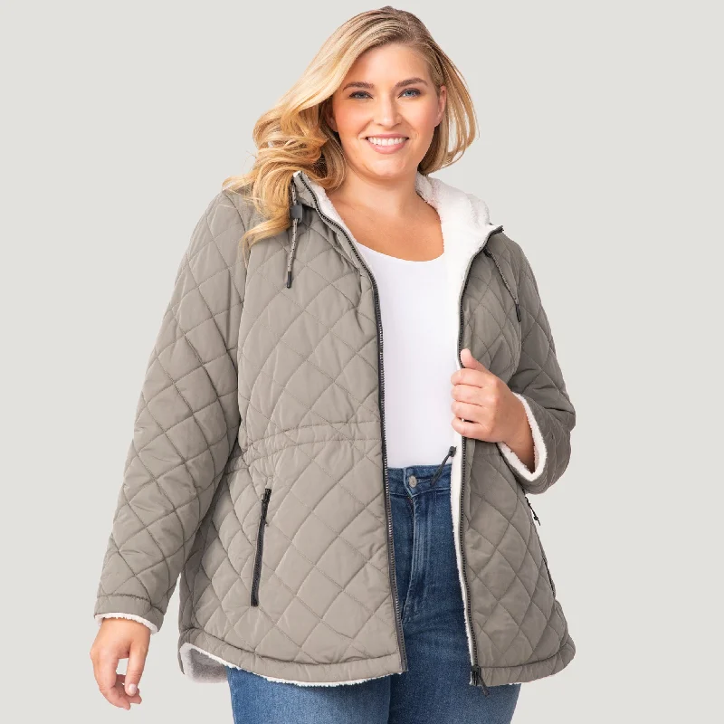 Work Jackets for Women-Women's Plus Size Switch It Up Cloud Lite Reversible Jacket