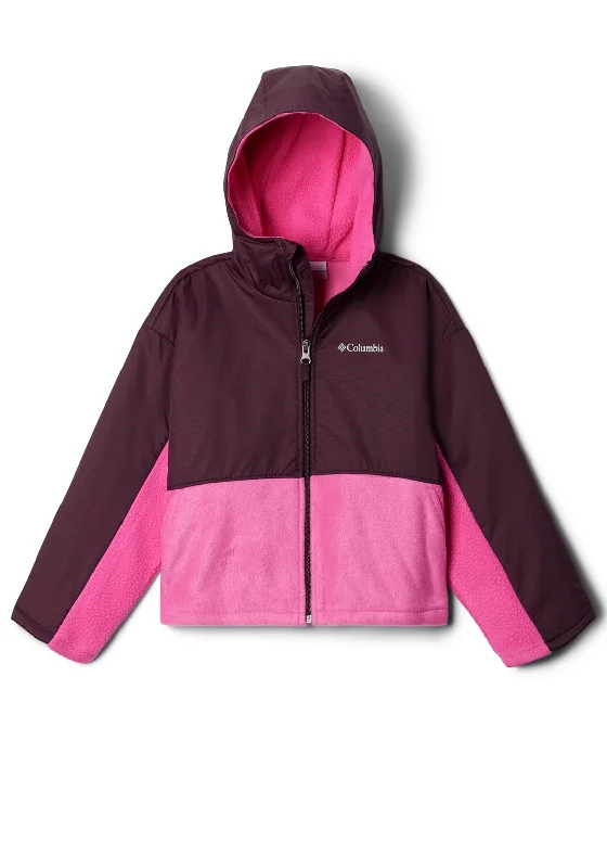 Faux Leather Jackets for Women-Columbia Girls Benton Springs Sherpa Fleece Jacket, Pink Ice