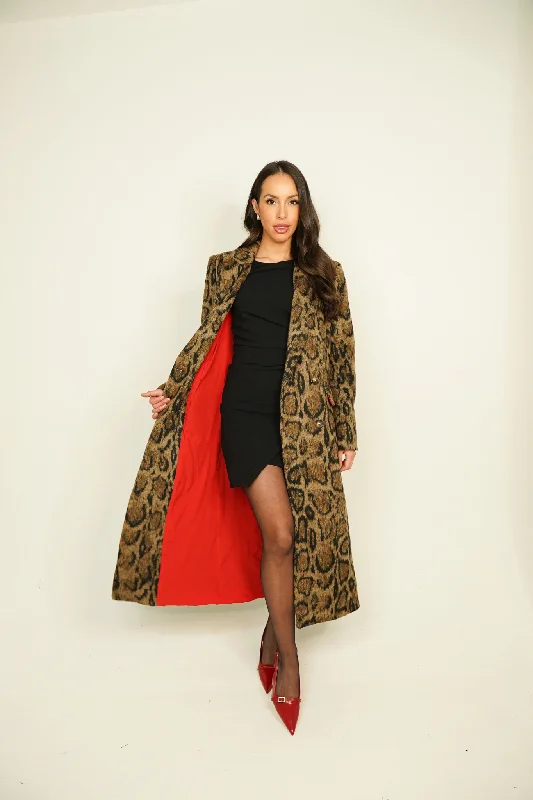 Workwear Jackets for Men-Love Laura Limited Edition Coat In Leopard