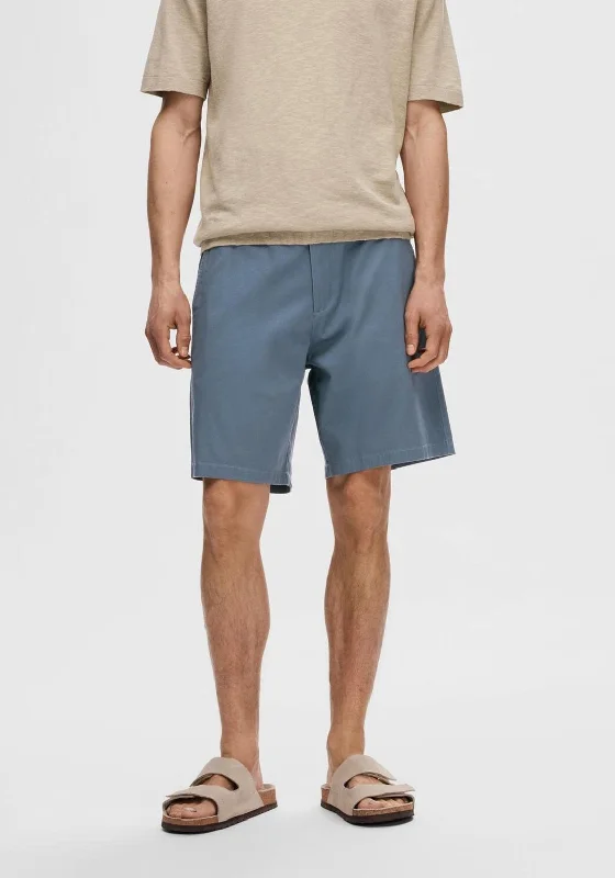 New Year Shorts for Men-Selected Homme Bill Flex Shorts, Bering Sea