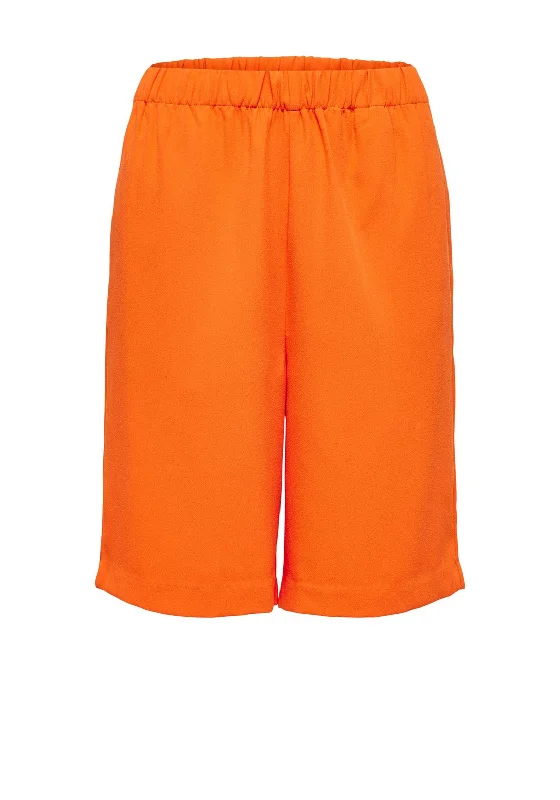 Swim Shorts for Men-Selected Femme Tinni Relaxed Shorts, Orangeade