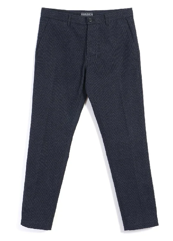 Velvet Pants for Men-FRED | Regular Fit Trousers | Brushed Blue