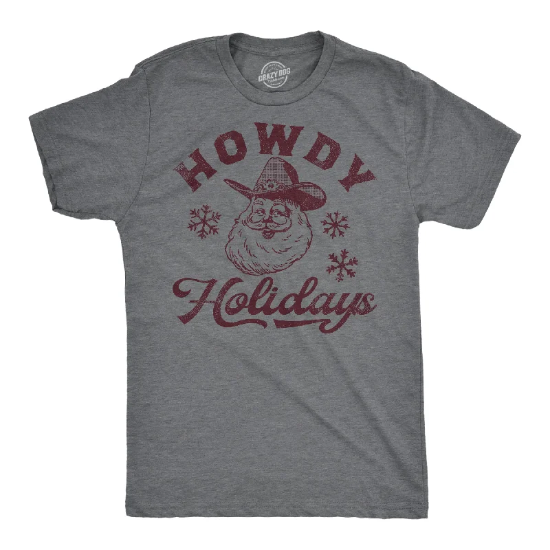 UV Protection T-Shirt for Men-Howdy Holidays Men's T Shirt