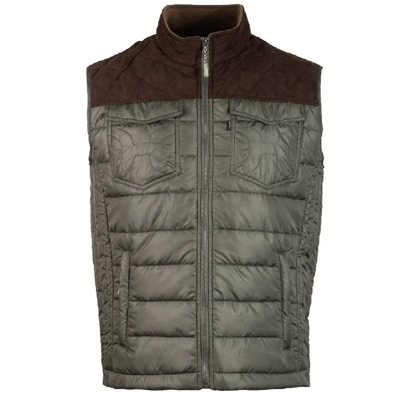 Promotional Jackets for Women-"Hooey Packable Vest" Olive/Brown