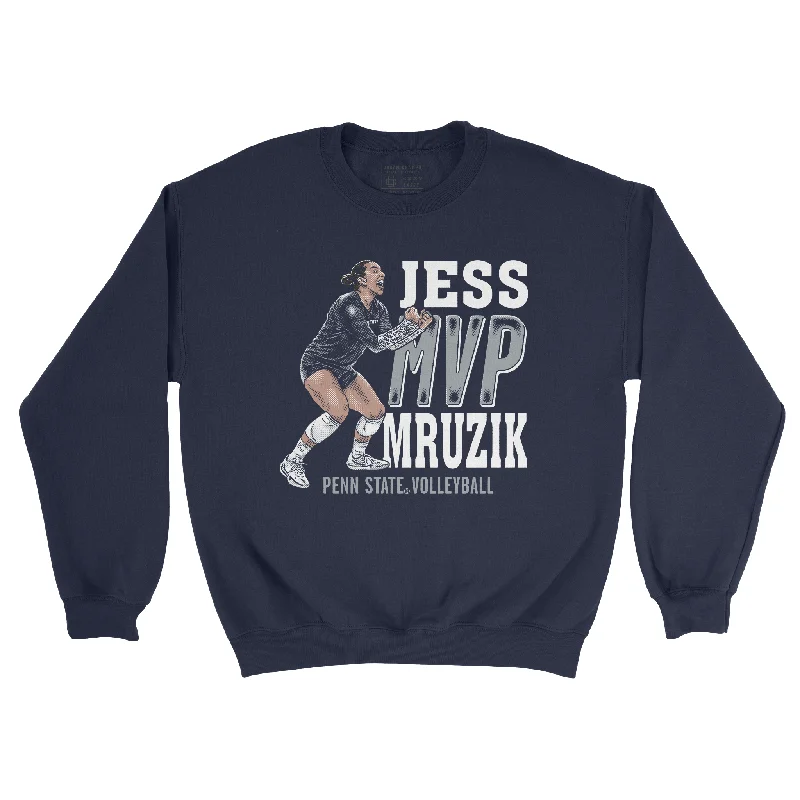 Long Sleeve eSports Shirts-EXCLUSIVE RELEASE: Jess Mruzik MVP Navy Crew