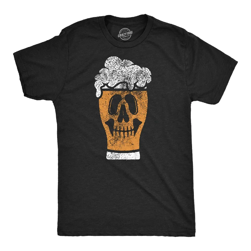 Vintage T-Shirt for Women-Beer Glass Skull Men's T Shirt