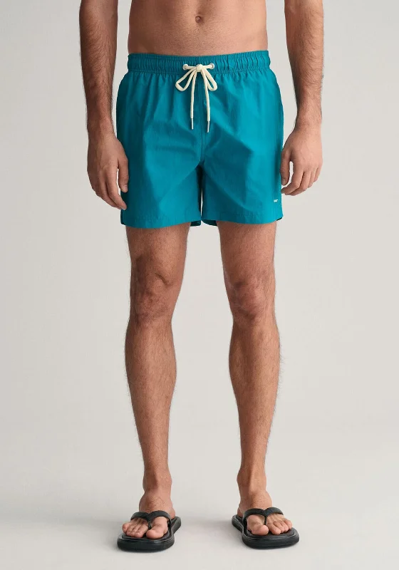 Christmas Shorts for Women-Gant Swim Shorts, Ocean Turquoise