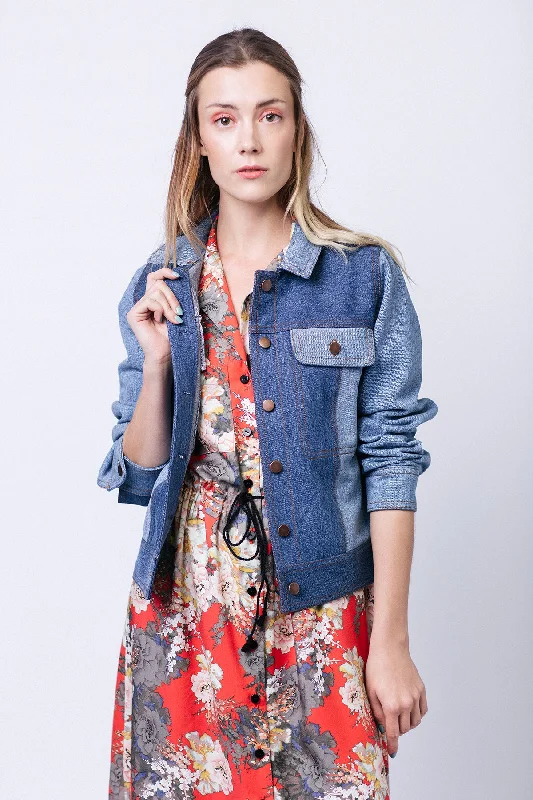 Personalized Jackets for Women-Maisa denim jacket