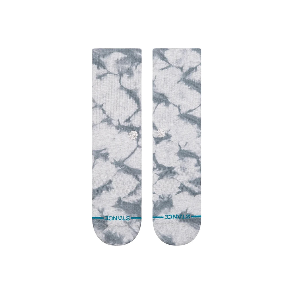 Basketball Sock for Women-Stance Icon Dye Crew Socks - Grey