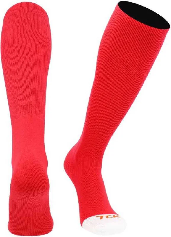 Wool Sock for Hiking-TCK Prosport Performance Knee High Tube Socks - Scarlet