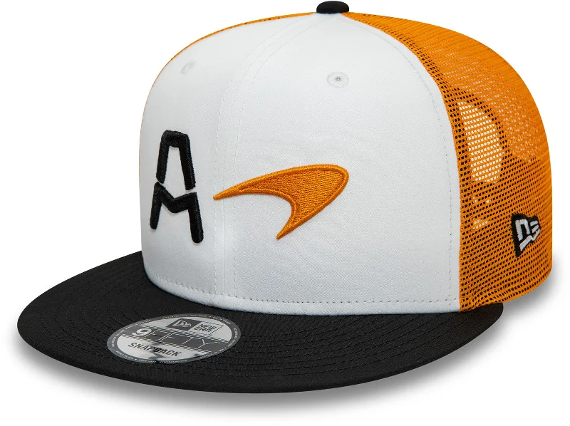 Fedora Hat for Women-Arrow McLaren Indy Car New Era 9Fifty Essentials White Snapback Team Cap