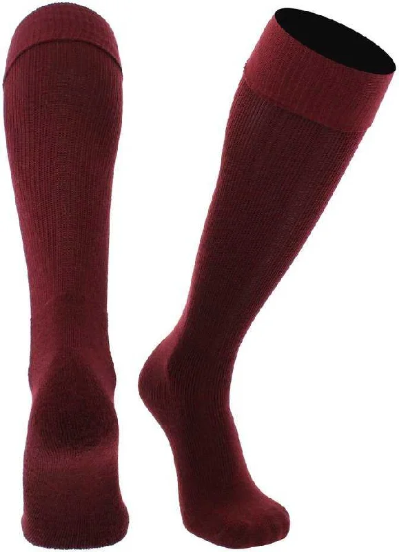 Daily Wear Sock for Women-TCK Multisport Acrylic Knee High Tube Socks - Maroon