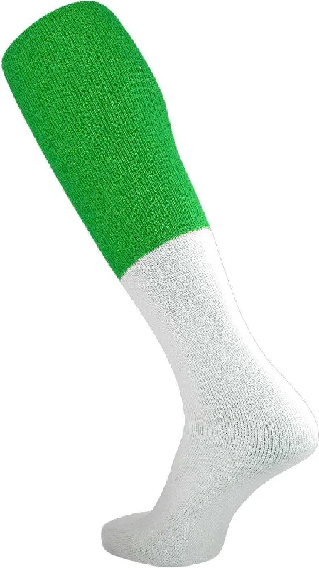 Anti-Odor Sock for Men-TCK Varsity Football 2-Color Tube Socks - Kelly White