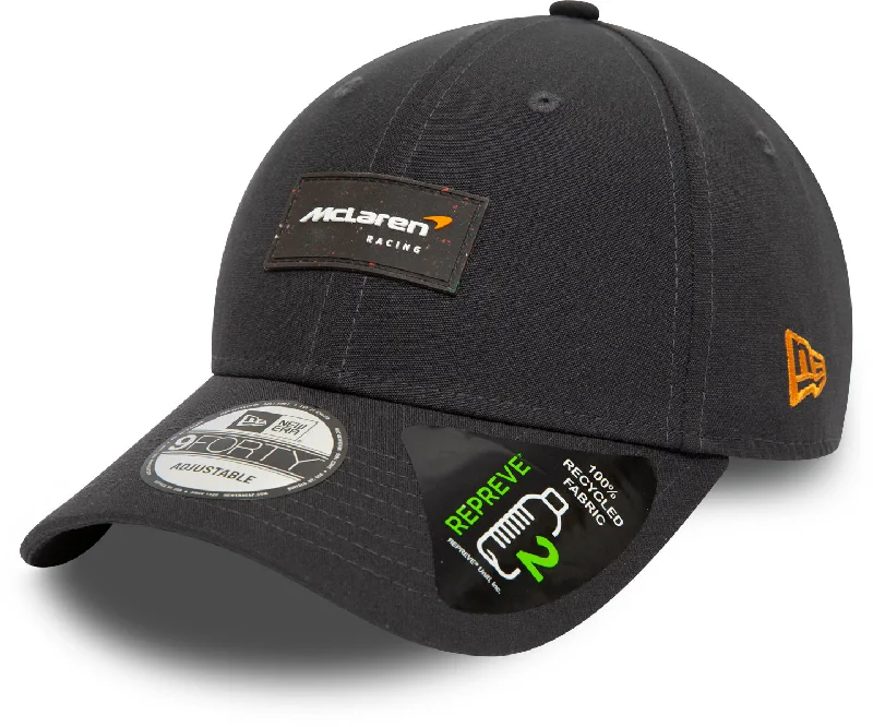 Sun Hat for Men-McLaren F1 New Era 9Forty Repreve Anthracite Team Cap