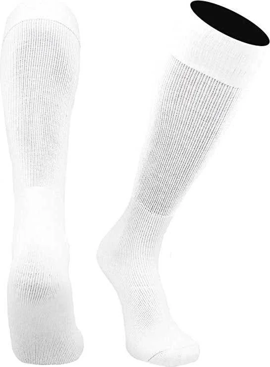 Barre Sock for Women-TCK Multisport Acrylic Knee High Tube Socks - White