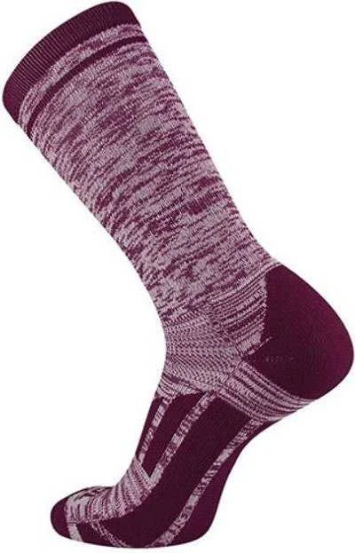 Retro Sock for Men-TCK Heather Crew Socks - Maroon White