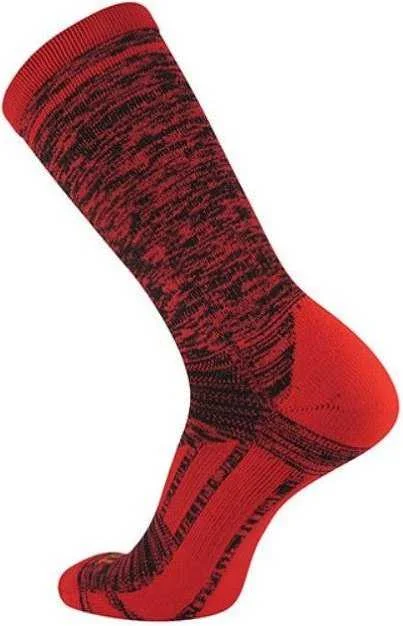 Harajuku Sock for Women-TCK Heather Crew Socks - Scarlet Black