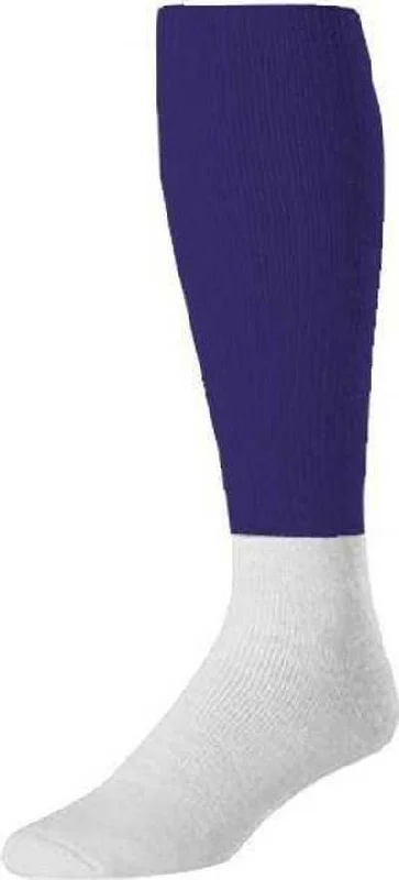 Artist Sock for Women-TCK Pro Colored Top / White Football Socks - Purple White